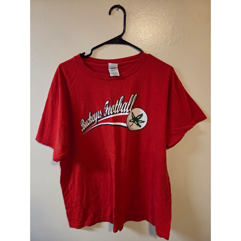 Delta Pro Weight Ohio State Buckeyes Football Red Graphic T-Shirt Mens Large